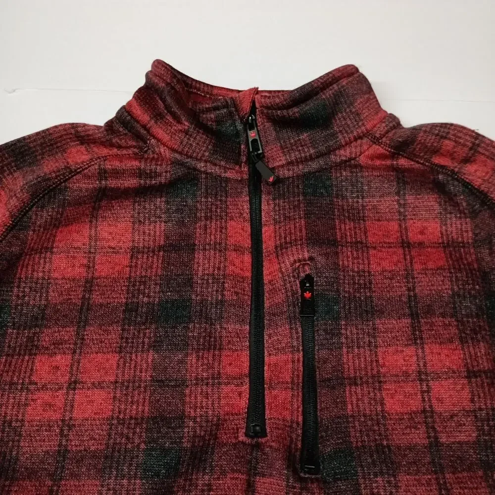 Canada Jacket Shacket Men's 2XL Red Buffalo Plaid‎ 1/4 Zip